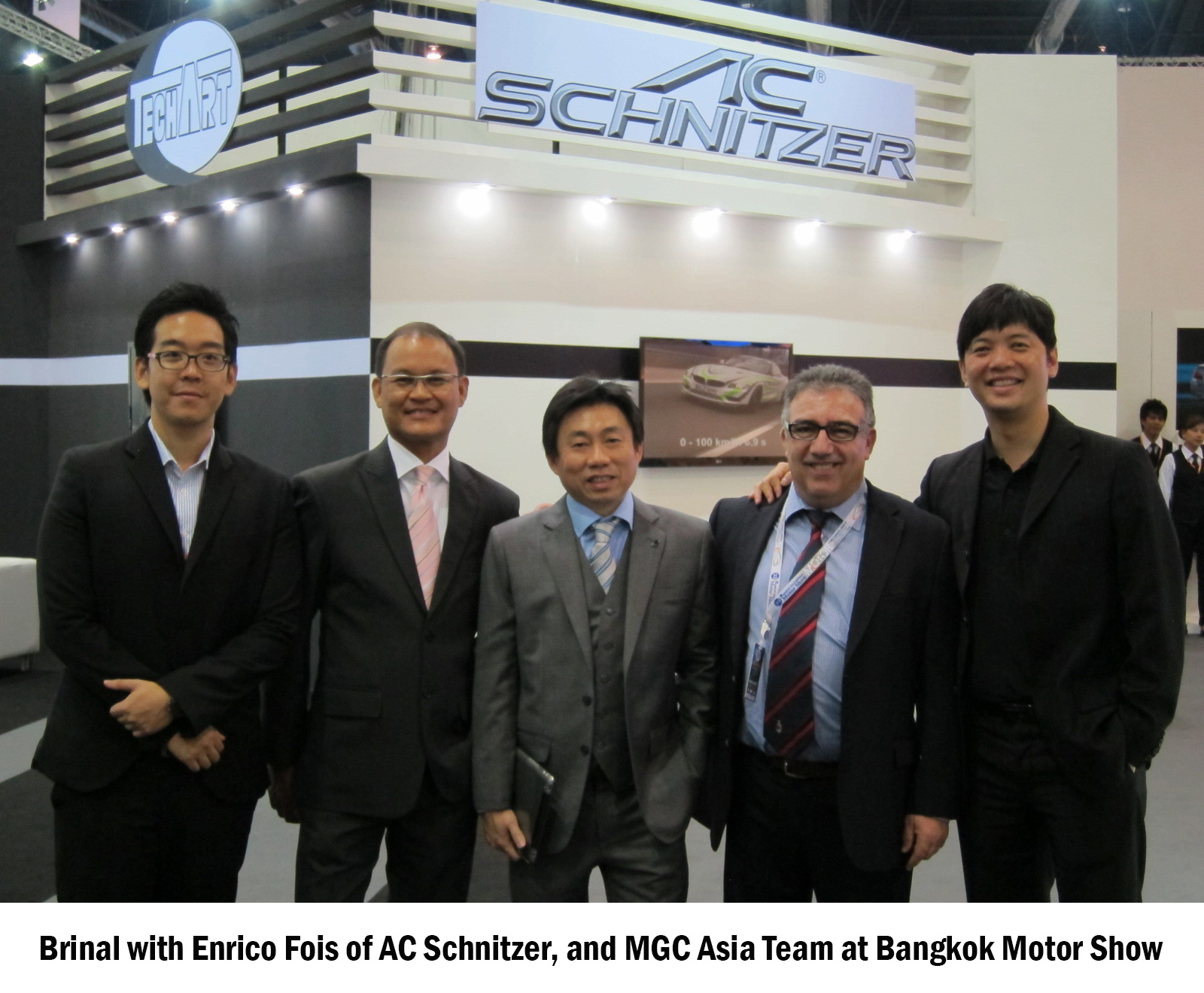 Brinal with Enrico Fois of AC Schnitzer, and MGC Asia Team at Bangkok Motor Show